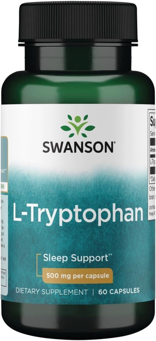 Swanson L-Tryptophan 500 mg 60 Capsules-Swanson