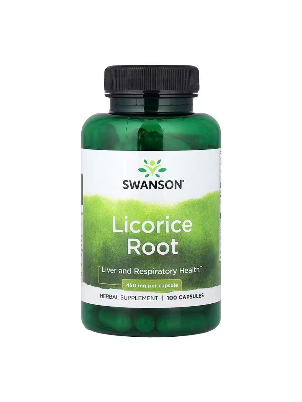 Swanson Licorice Root 450 mg 100 Capsules-Swanson