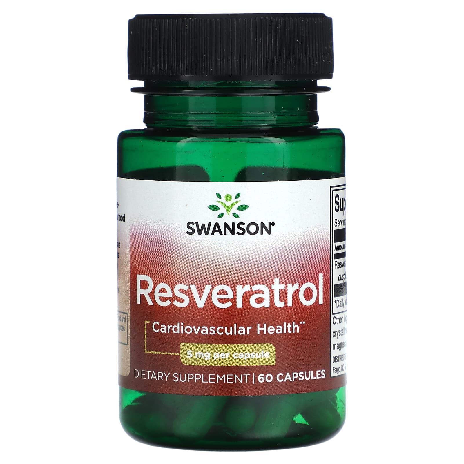 Swanson Resveratrol 5 mg 60 Kapsül-Swanson