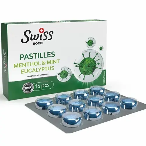 Swiss Bork Mentol Nane Okaliptus 16 Pastil-BORK