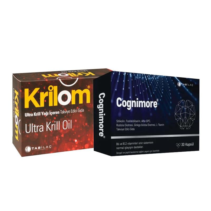 TAB İlaç Cognimore 30 Kapsül + Krilom Ultra Krill Oil 30 Kapsül - Avantajlı Paket-TAb ilaç