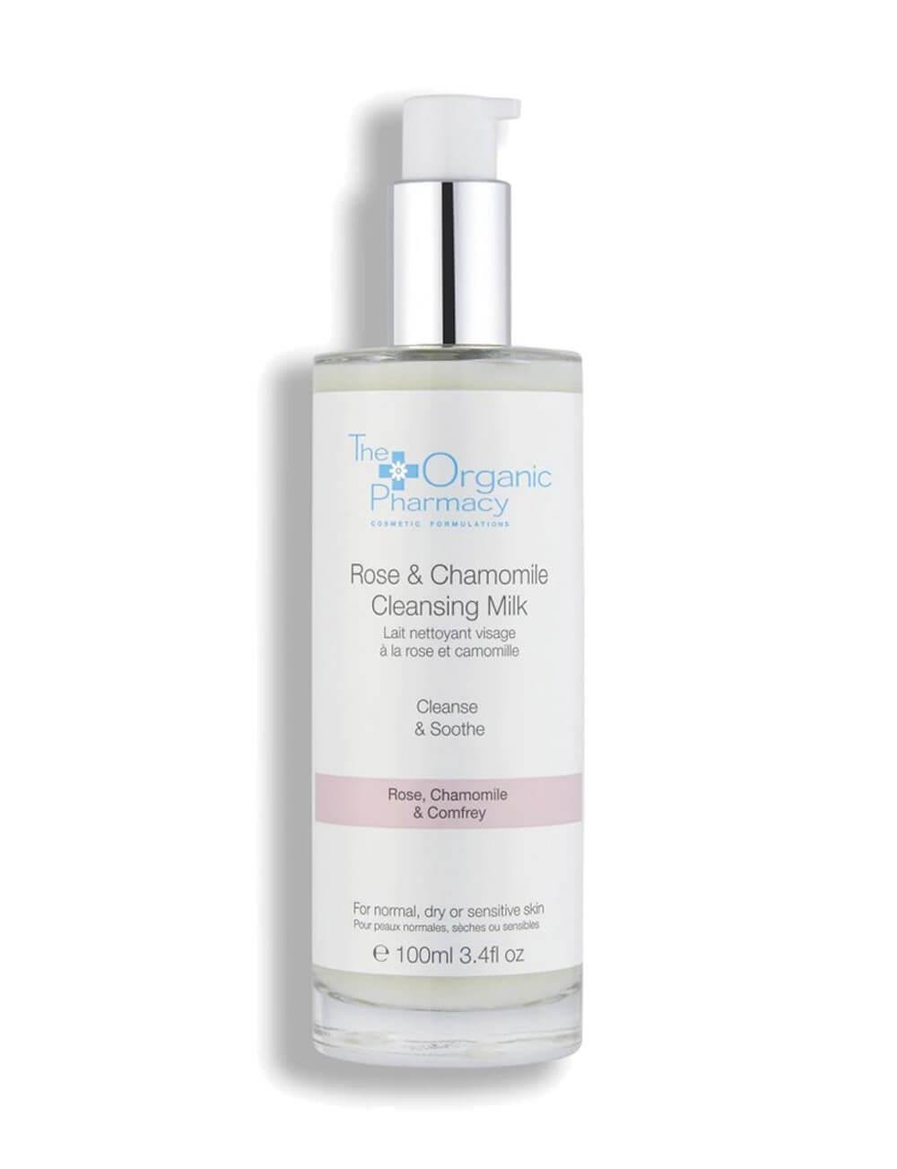 The Organic Pharmacy Rose Chamomile Cleansing Milk 100 ml-The Organic Pharmacy