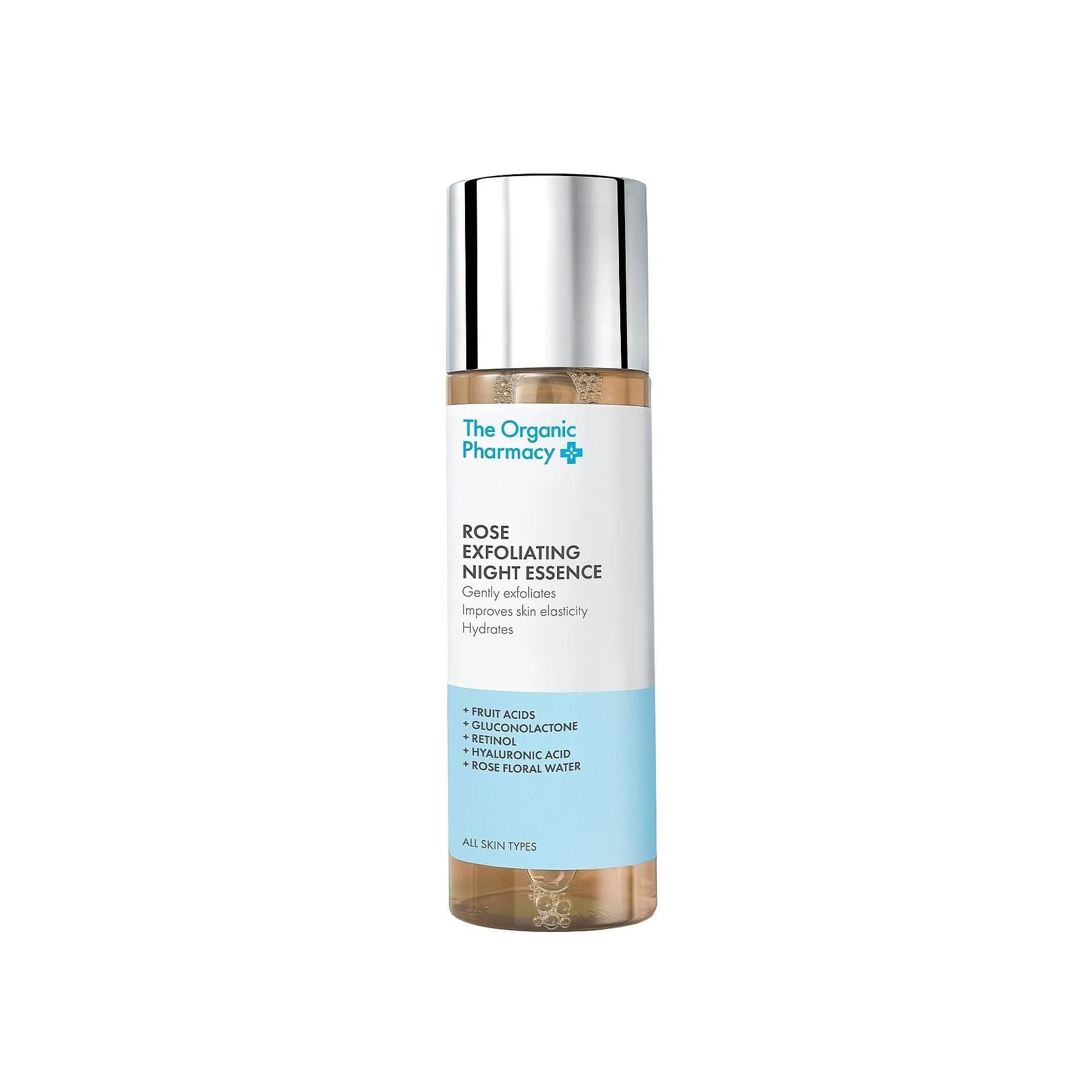 The Organic Pharmacy Rose Exfoliant Night Essence 150 ml-The Organic Pharmacy