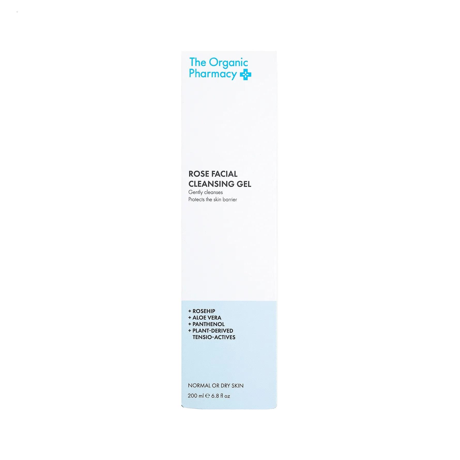 The Organic Pharmacy Rose Facial Cleansing Gel 200 ml-The Organic Pharmacy