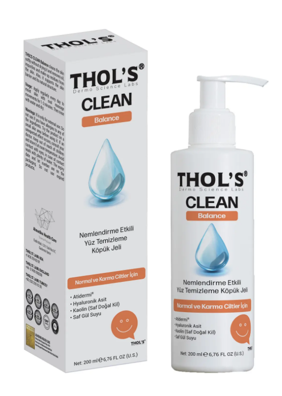 Thol's Clean Balance TB1 Normal ve Karma Ciltler İçin Temizleme Köpük Jeli 200 ml-THOL'S