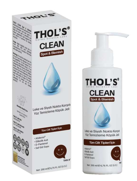 Thol's Clean Spot & Blemish TB10 Leke ve Siyah Nokta Karşıtı Yüz Temizleme Köpük Jeli 200 ml-THOL'S