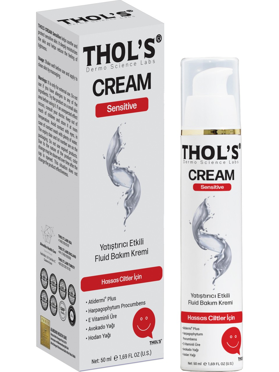 Thol's Cream Sensitive TB23 Hassas Ciltler İçin Fluid Bakım Kremi 50 ml-THOL'S
