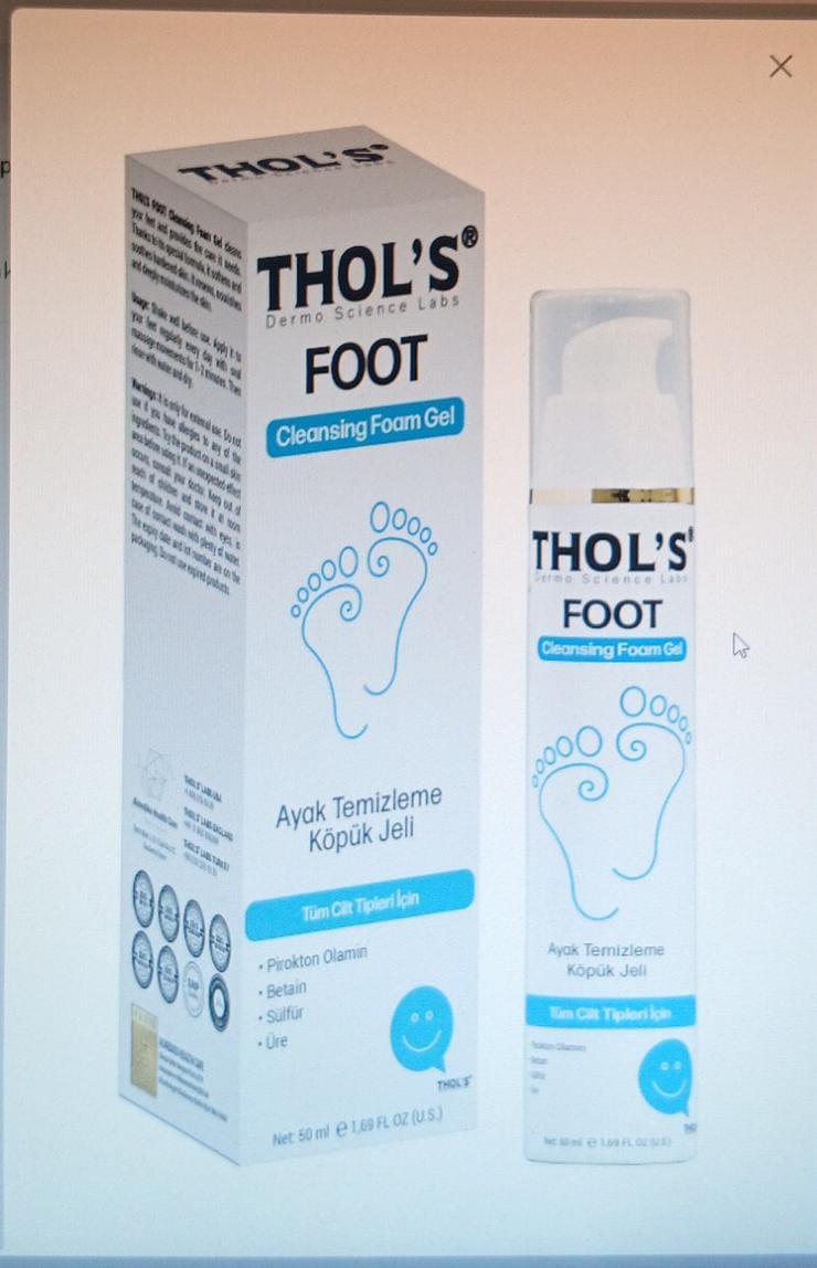Thol's Foot Cleansing Foam Gel TB34 Ayak Temizleme Köpük Jeli 50 ml-THOL'S