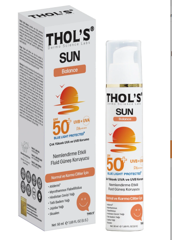 Thol's Sun Balance TB6 Normal ve Karma Ciltler İçin Fluid Güneş Koruyucu SPF50+ 50 ml-THOL'S