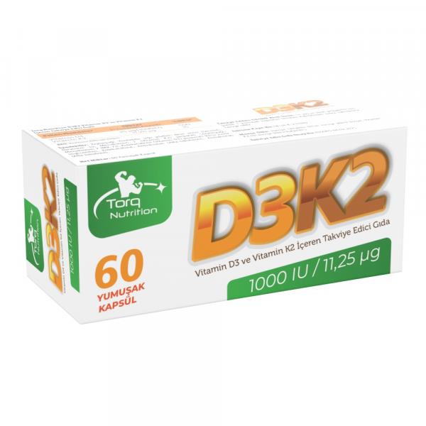 Torq Nutrition D3k2 1000 IU/11,25 mcg 60 Yumuşak Kapsül-TORQ NUTRITION