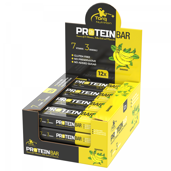 Torq Nutrition Protein Bar Muz 50 gr - 12 Adet-TORQ NUTRITION