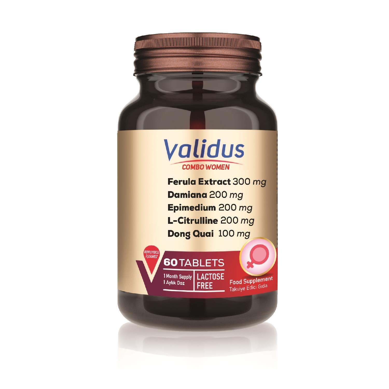 Validus Combo-Women Epimedium 200 mg + Damiana 200 mg 60 Tablet-Validus