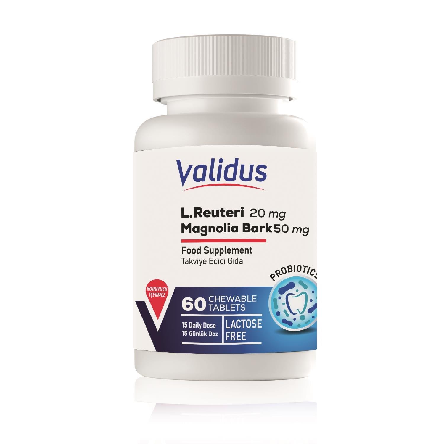 Validus Dental Probiyotik Çiğnenebilir 60 Tablet-Validus