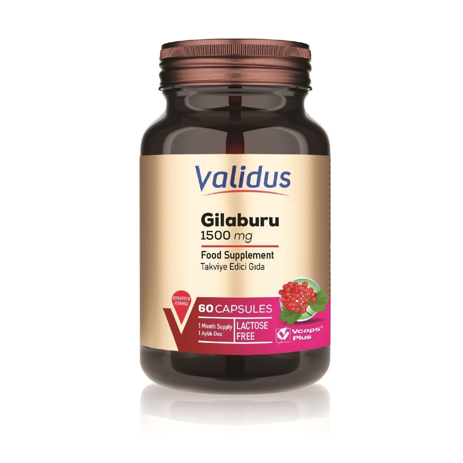Validus Gilaburu 1500 mg 60 Kapsül-Validus