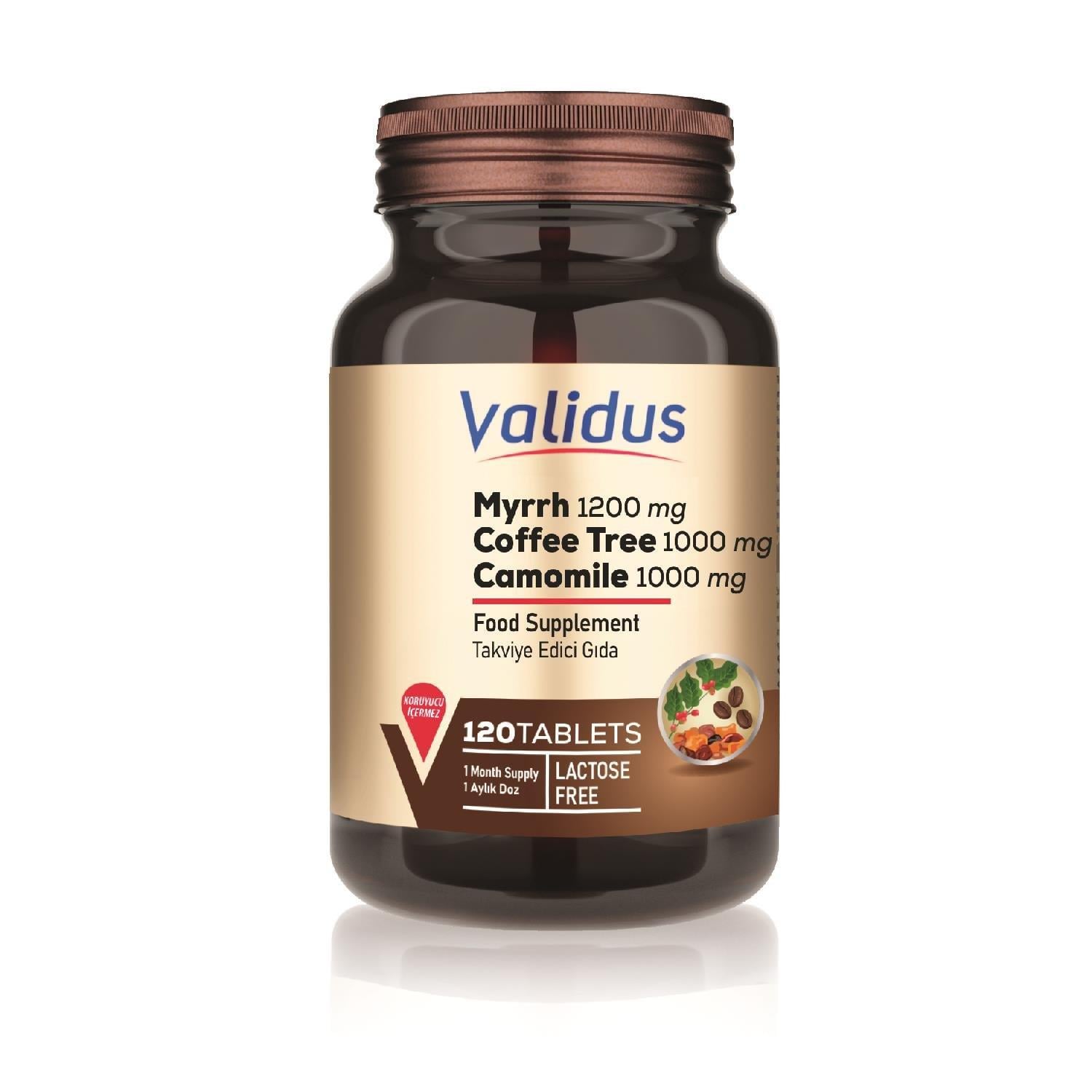 Validus Myrrha 1200 mg + Coffee Tree 1000 mg 120 Tablets-Validus