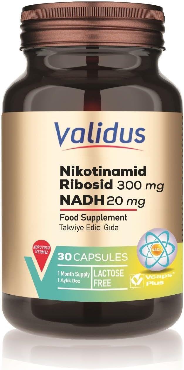Validus Nikotinamid Ribosid 300 mg Nadh 20 mg 30 Kapsül-Validus