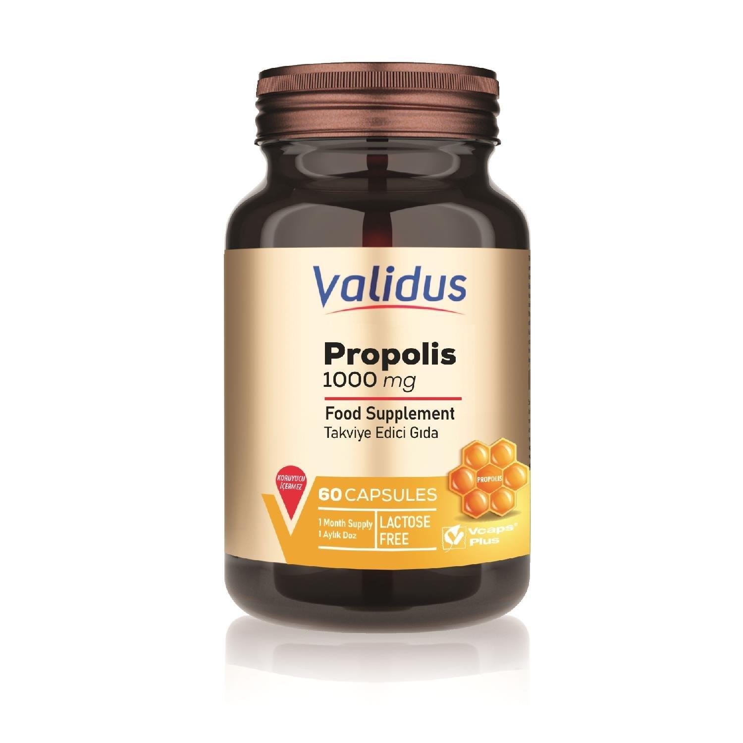 Validus Propolis 1000 mg 60 Adet Kapsül-Validus