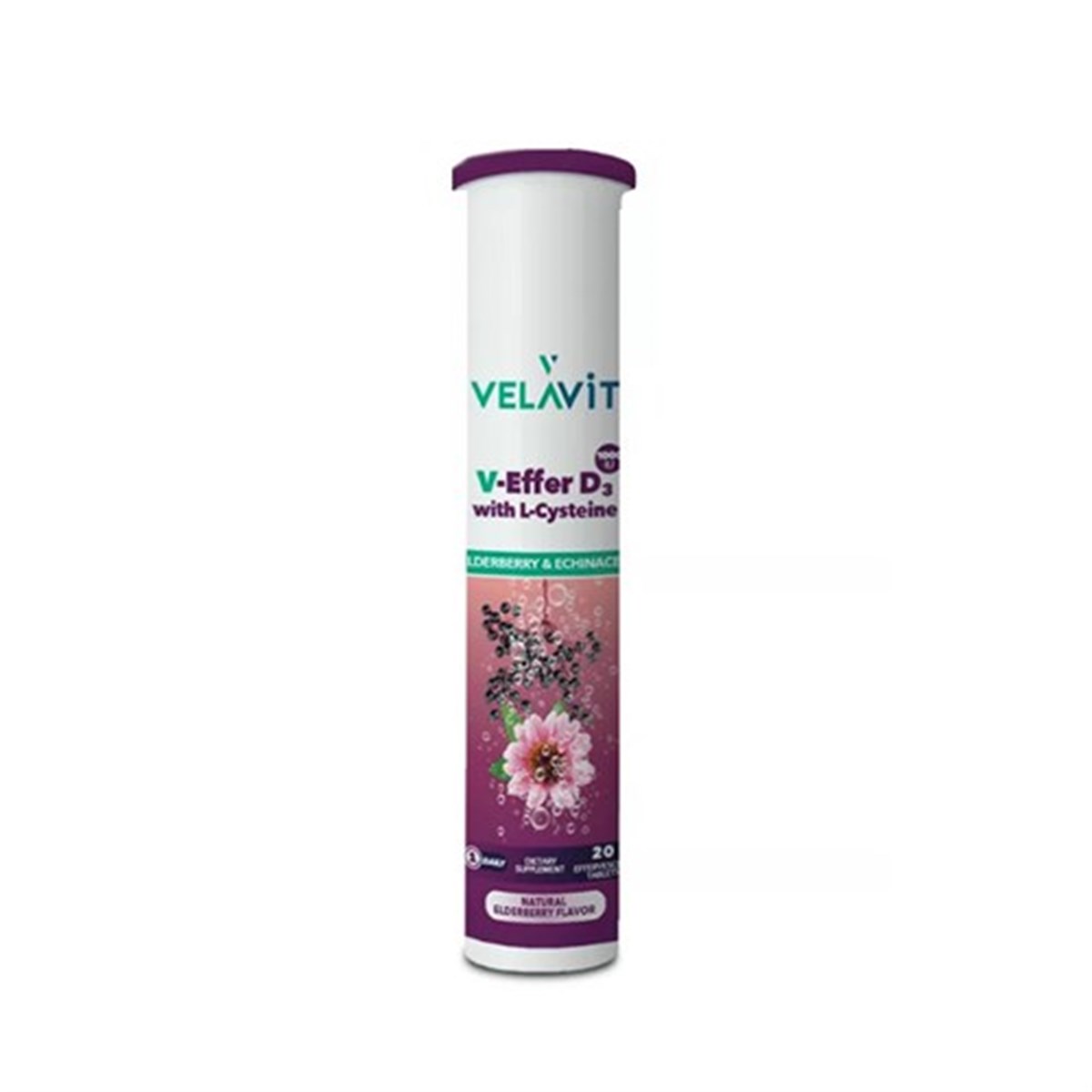 Velavit V-Effer D3 with L-Cysteine 20 Efervesan Tablet