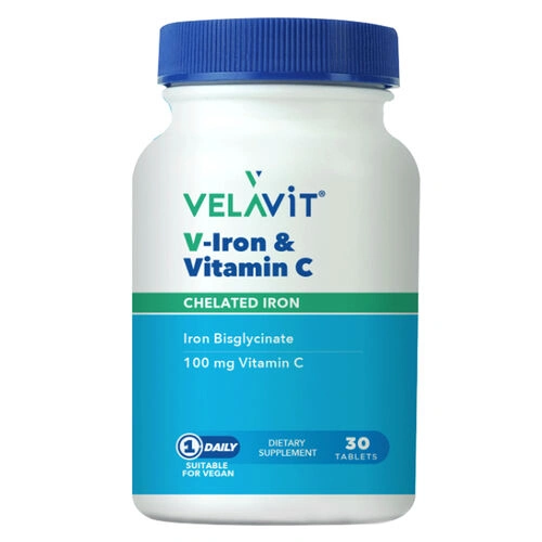 Velavit V Iron Vitamin C 30 Tablet-Velavit