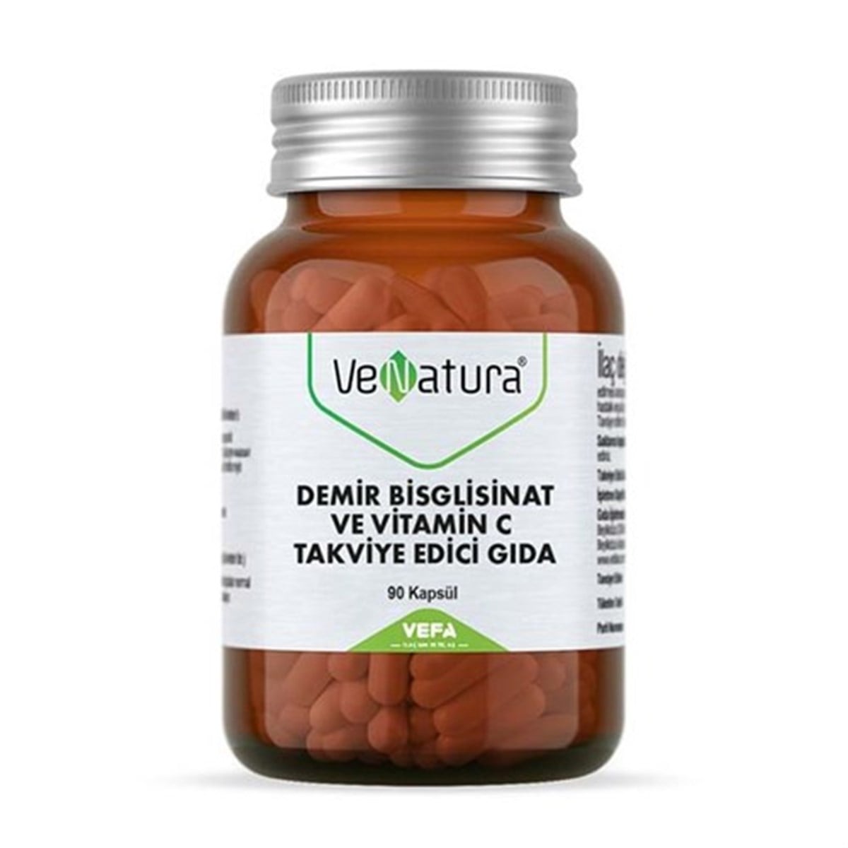 VeNatura Demir Bisglisinat ve Vitamin C 90 Kapsül