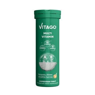 Vitago Multivitamin Multimineral İçeren Efervesan Tablet 10'lu-VITAGO