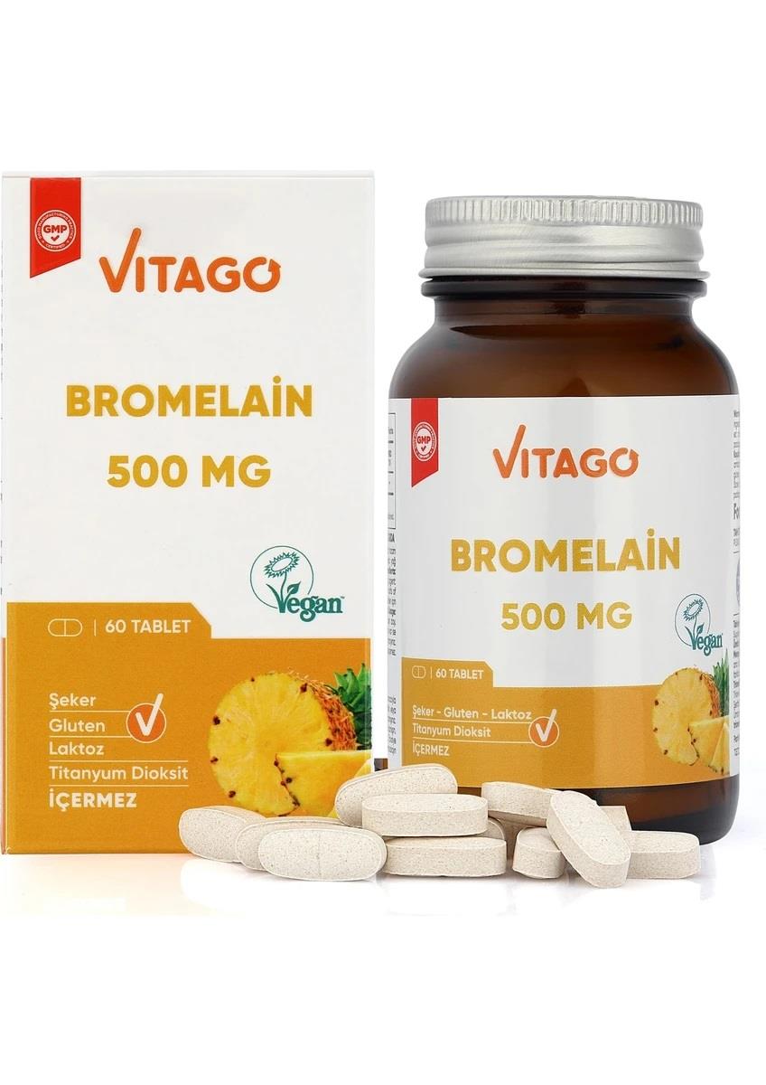 Vitago Premium Bromelain 500 mg 60 Tablet-VITAGO