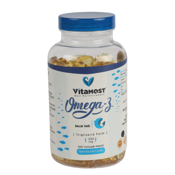Vitamost Omega 3 Trigliserid Form 1330 mg 200 Kapsül-VitaMost