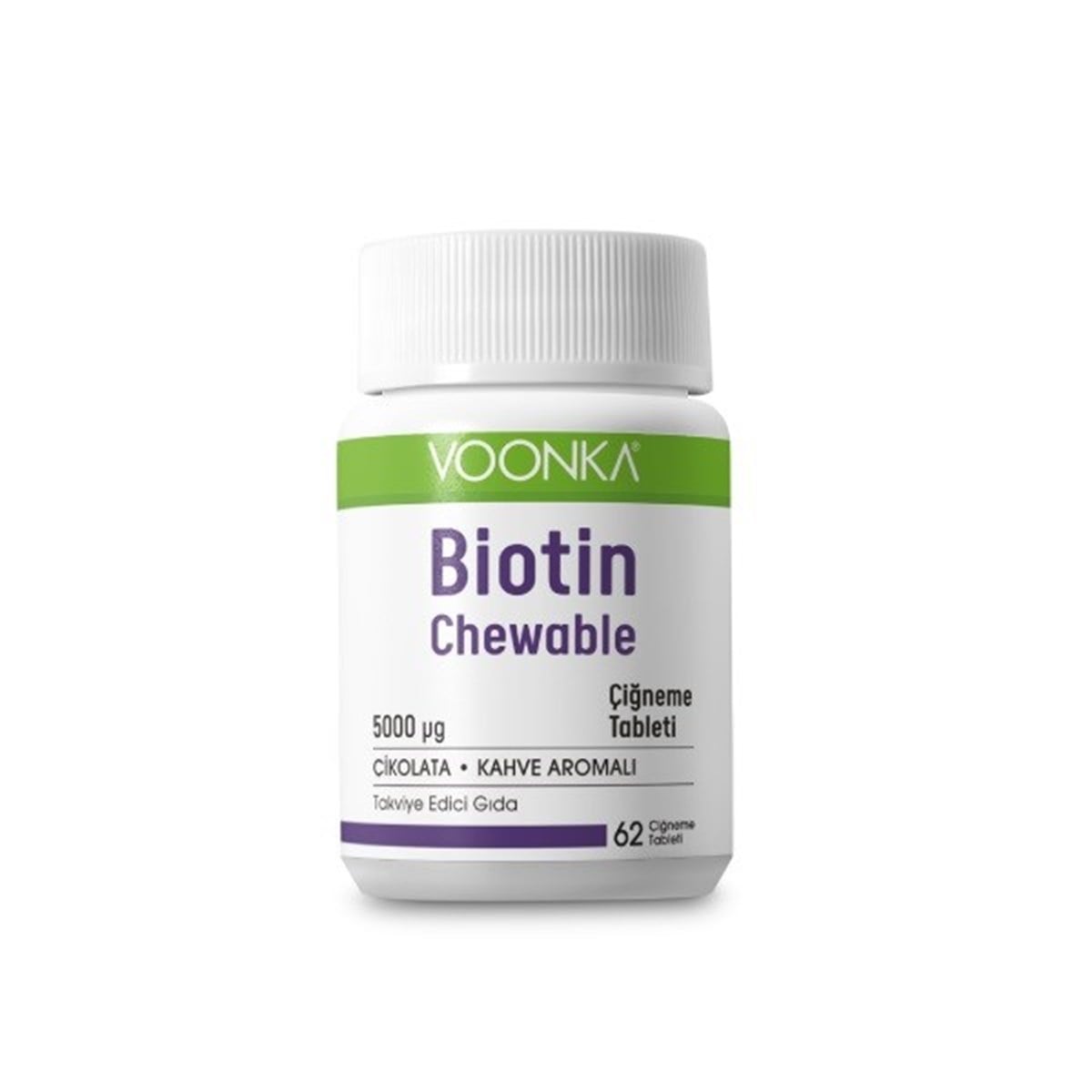 Voonka Biotin 5000 Mcg 62 Çiğneme Tableti