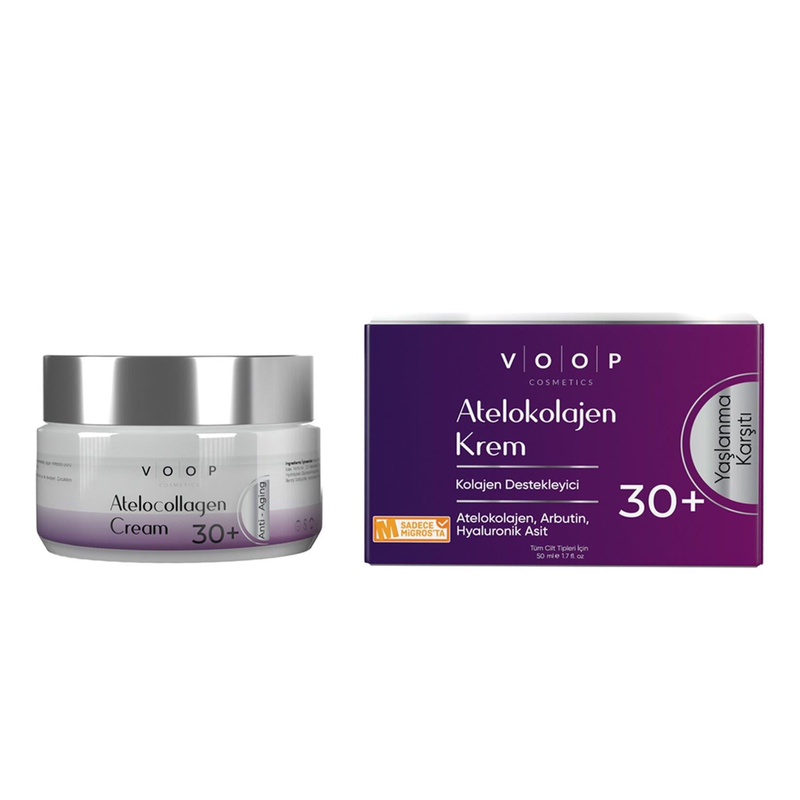 Voop Atelokolajen 30+ Yaşlanma Karşıtı Krem 50 ml-Voop