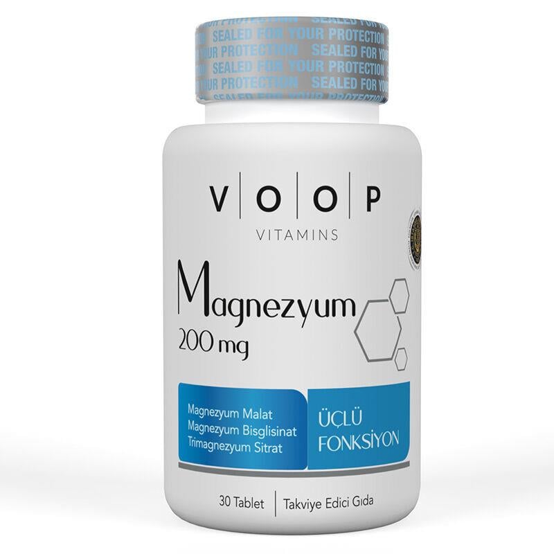 Voop Magnezyum 200 mg 30 Tablet-Voop