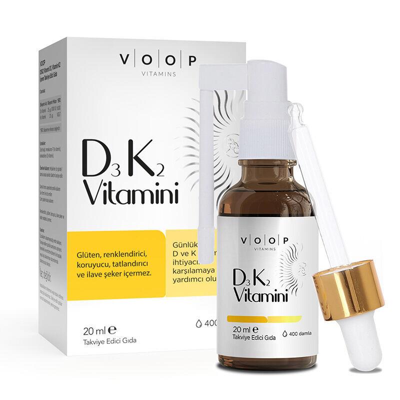 Voop Vitamin D3K2 Sprey Damla 20 ml-Voop