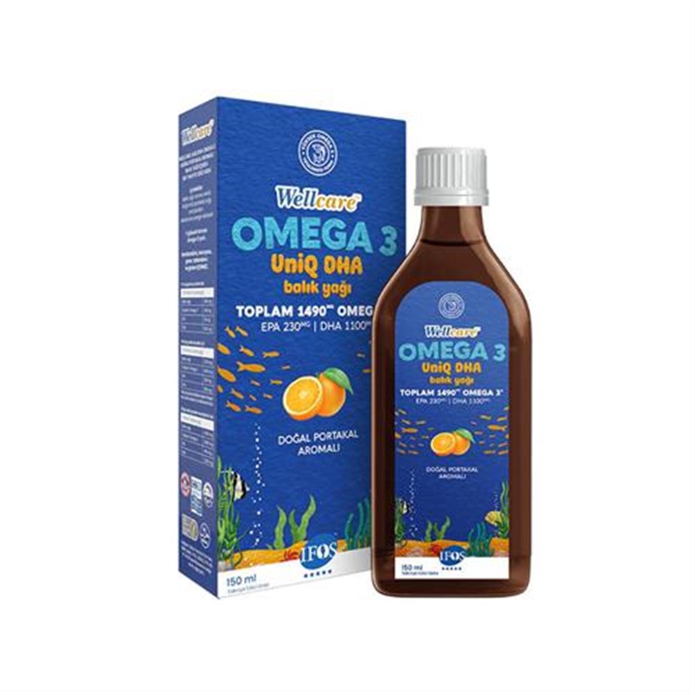 Wellcare Omega 3 Portakal Aromalı Balık Yağı 150 ml