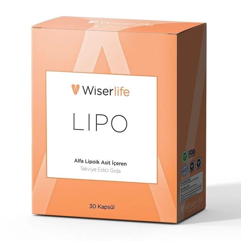 Wiserlife Lipo Alfa Lipoik Asit İçeren Takviye Edici Gıda 30 Kapsül-Wiserlife