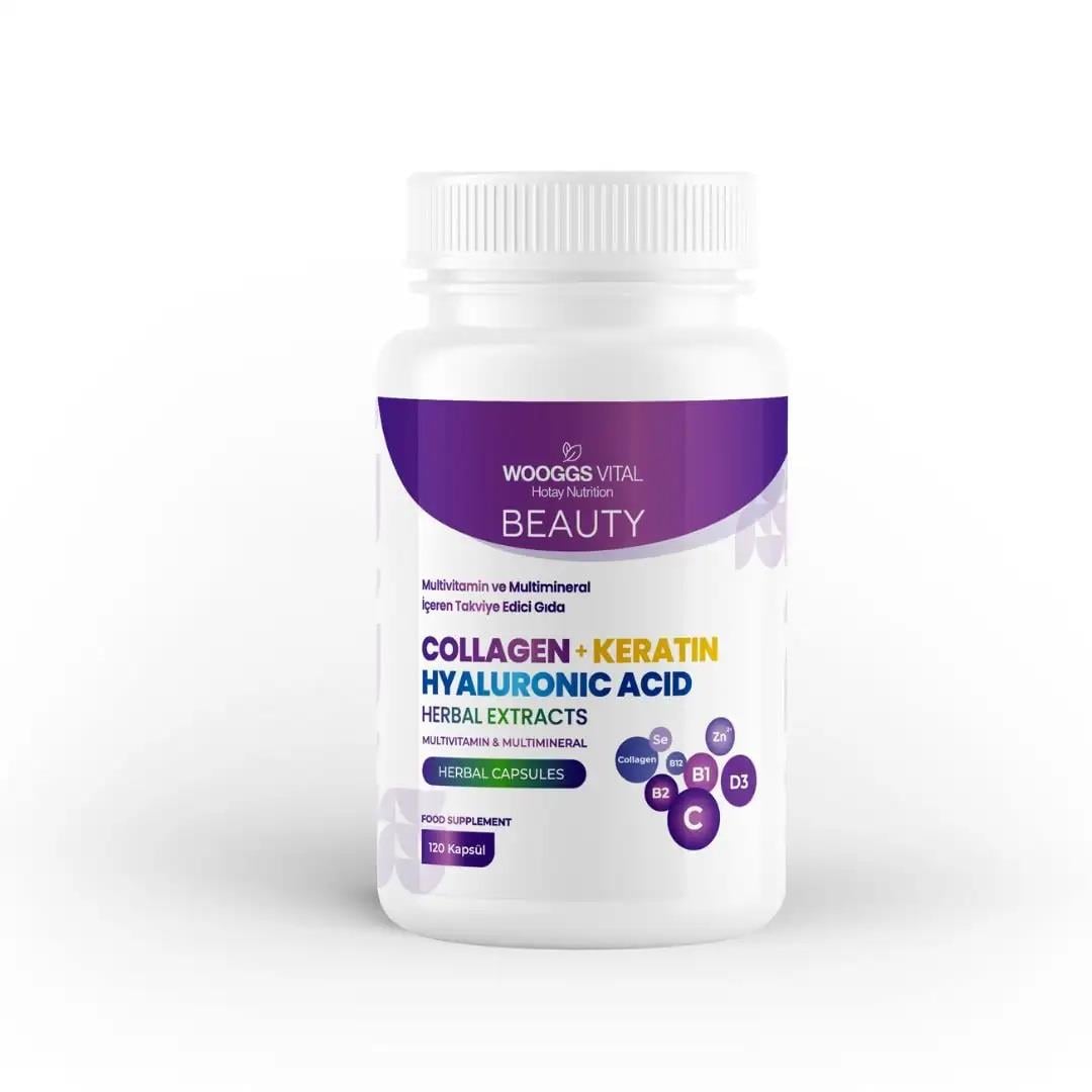 Wooggs Vital Multivitamin ve Multimineral Beauty Skin Hair Nails 120 Kapsül-Wooggs Vital