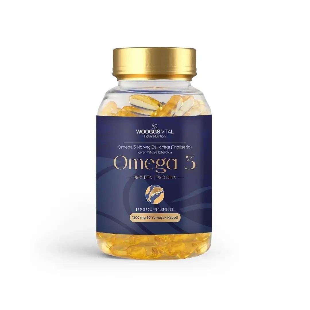Wooggs Vital Omega 3 Norveç Balık Yağı Trigliserid Iteg 90 Soft Jel-Wooggs Vital