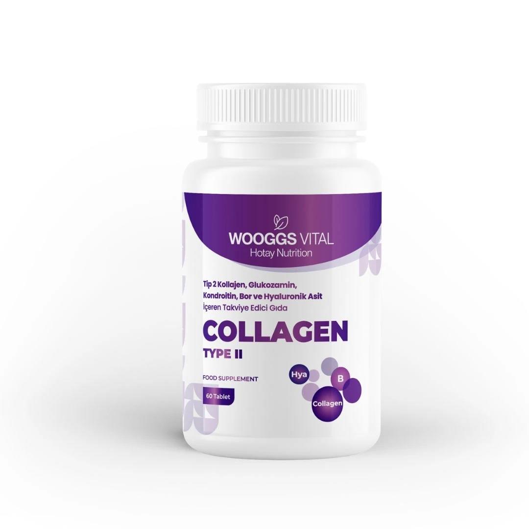 Wooggs Vital Tip 2 Kolajen Glukozamin Kondroitin Bor İçeren Takviye Edici Gıda 60 Tablet-Wooggs Vital