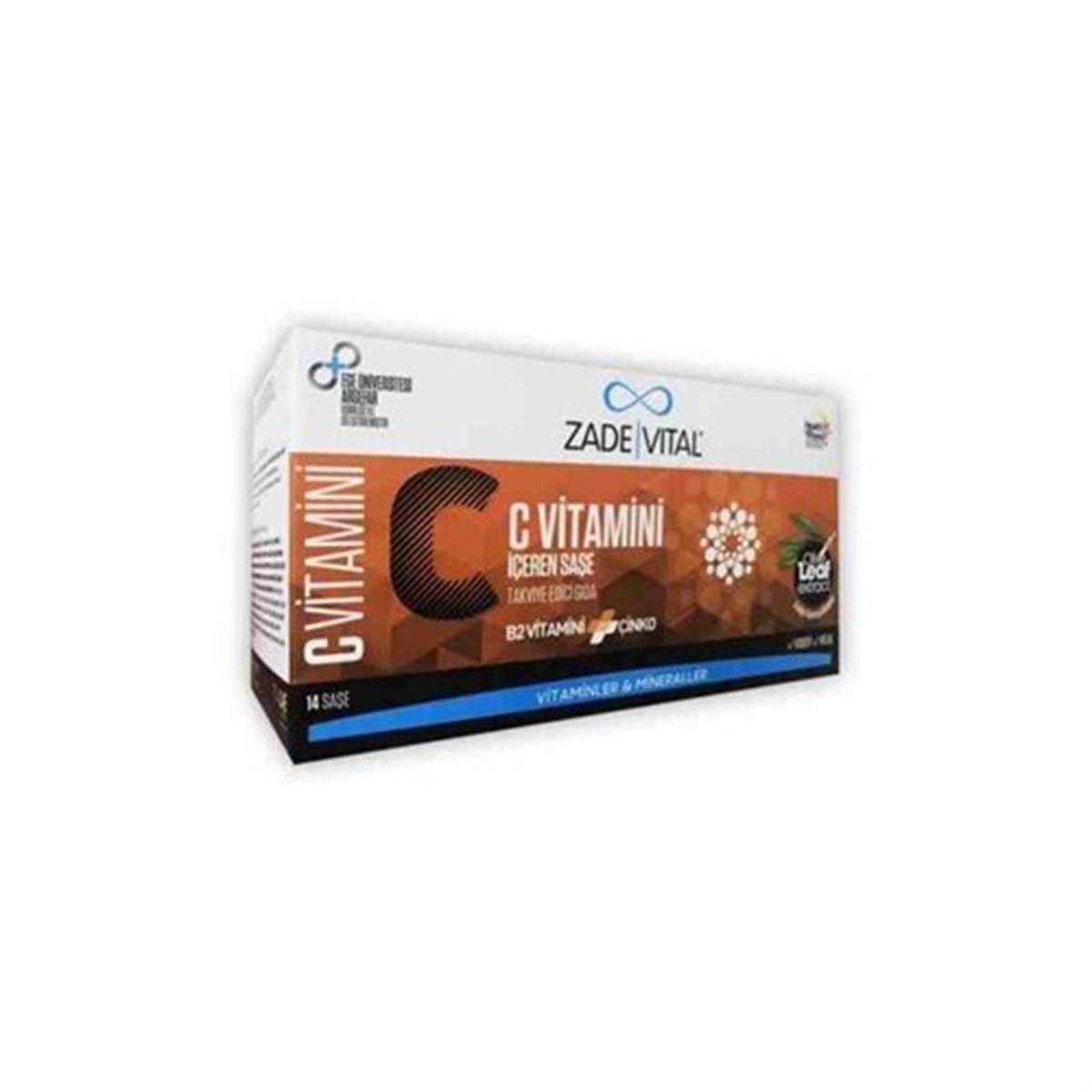 Zade Vital C Vitamini + B2 Vitamin + Çinko + Zeytin Yaprağı Ekstresi İçeren 14 Saşe