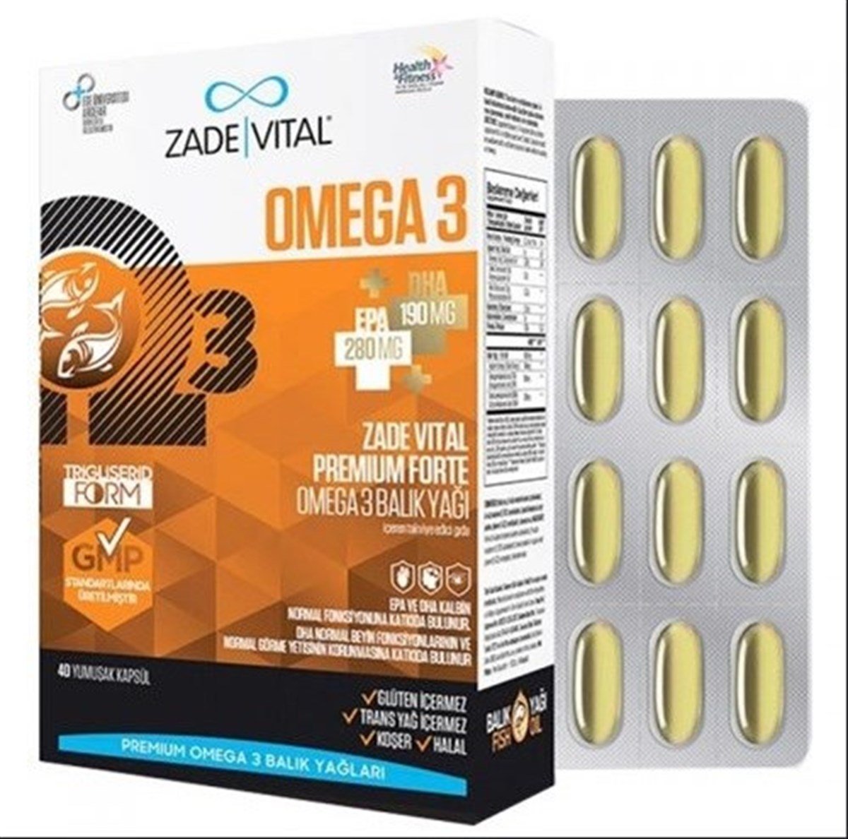 Zade Vital Omega3 Forte 40 Kapsül