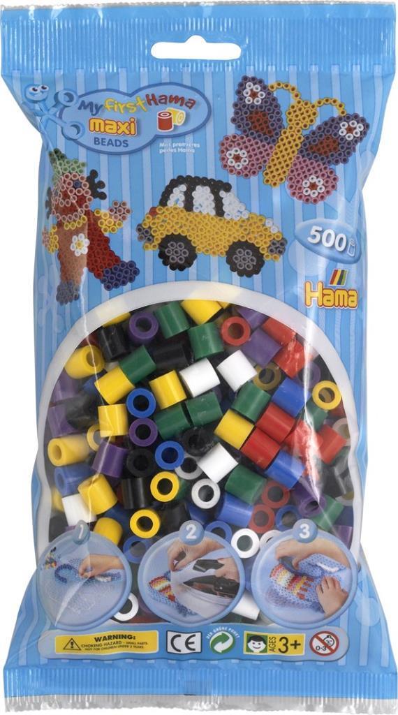 Hama Maxi Boncuk 500'lük Blister - 7 Renk Karışık