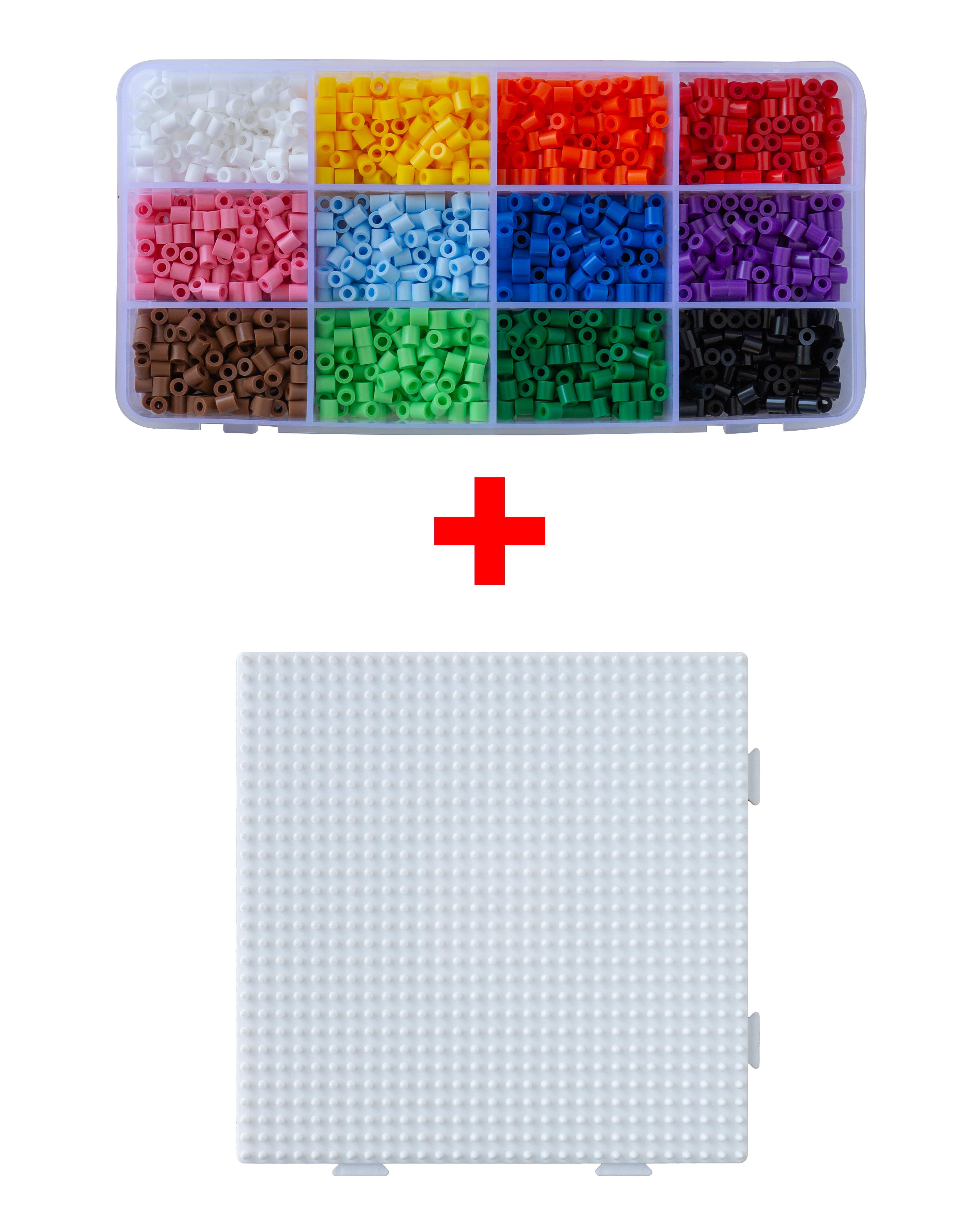 Hama Midi Boncuk - Organizer Kutuda - Karışık 12 Renk 1.800 Adet Boncuk ve TablaSeti