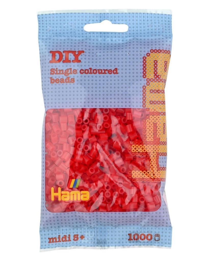 1.000'lik Hama Midi Boncuk - Şeffaf Kırmızı