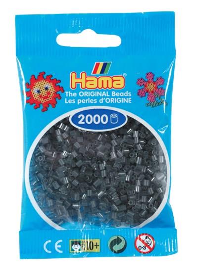 2.000'lik Hama Mini Boncuk - Şeffaf Gri