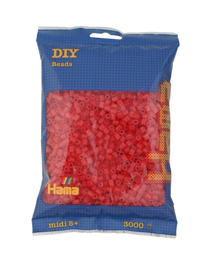 3.000'lik Hama Midi Boncuk - Şeffaf Kırmızı