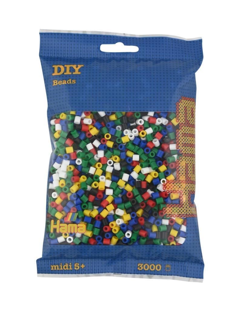 3.000'lik Hama Midi Boncuk - 6 Temel Renk