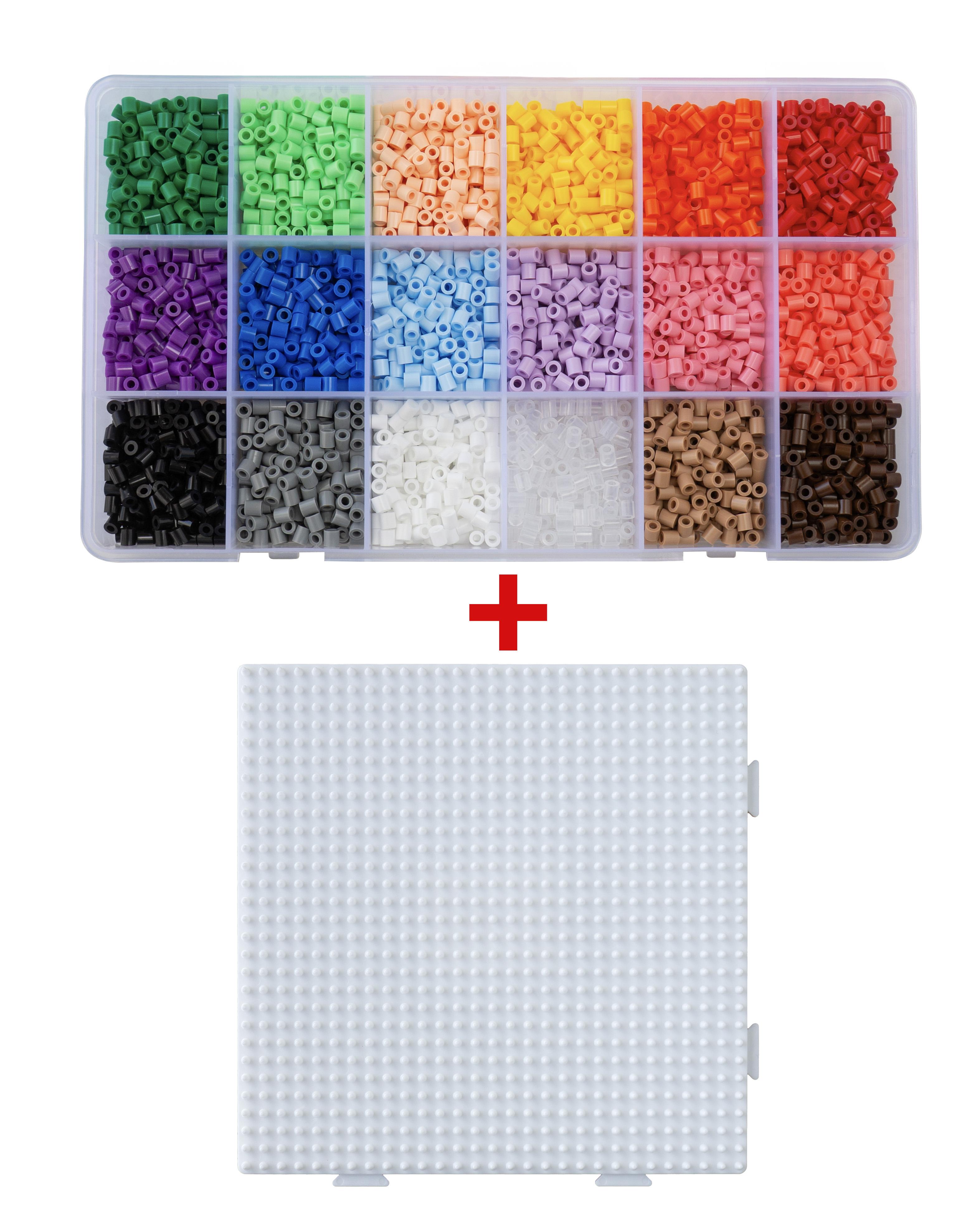 Hama Midi Boncuk - Organizer Kutuda - Karışık 18 Renk 3.600 Adet Boncuk ve Tabla  Seti