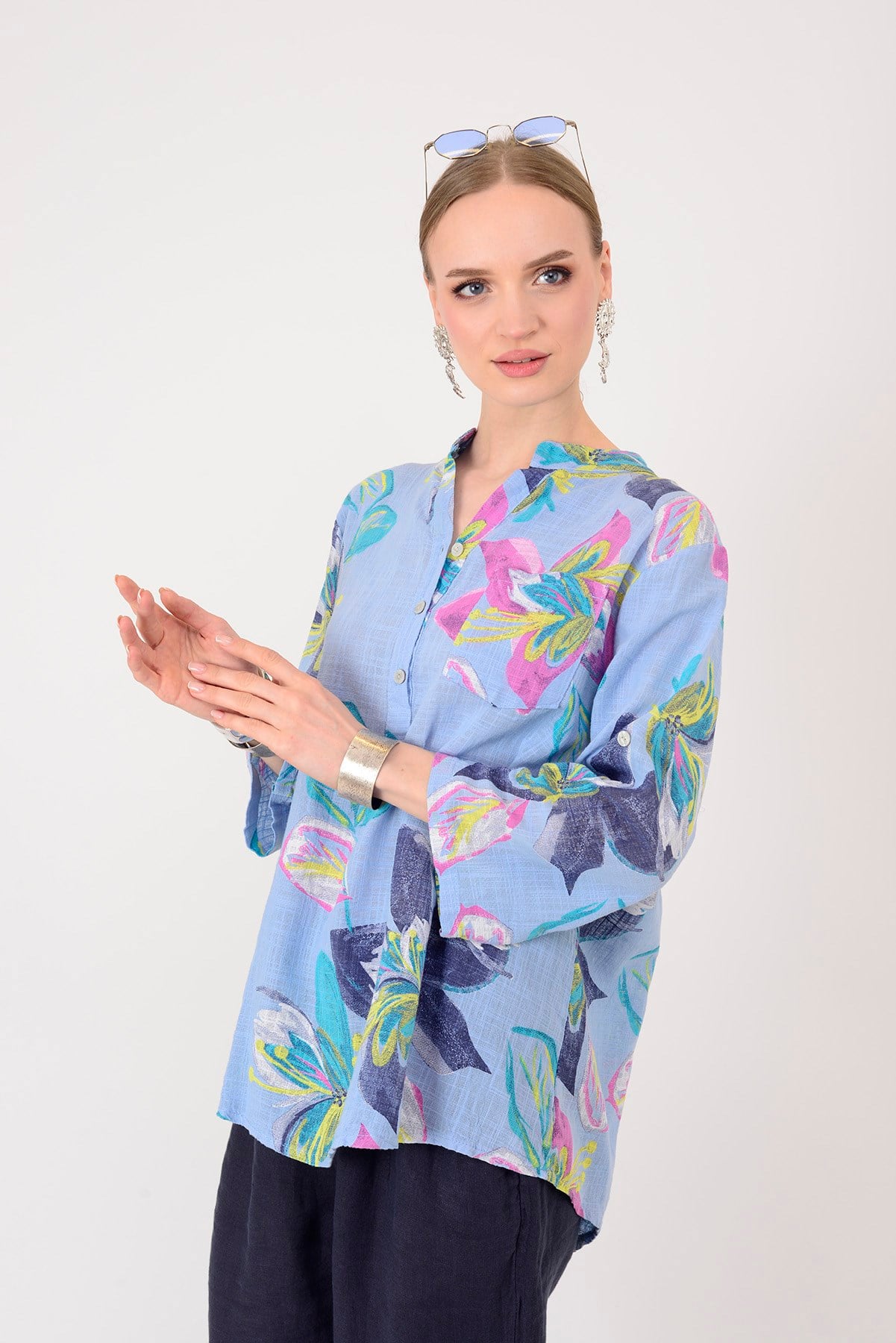 15455F-107 FULYA DESEN GÖMLEK