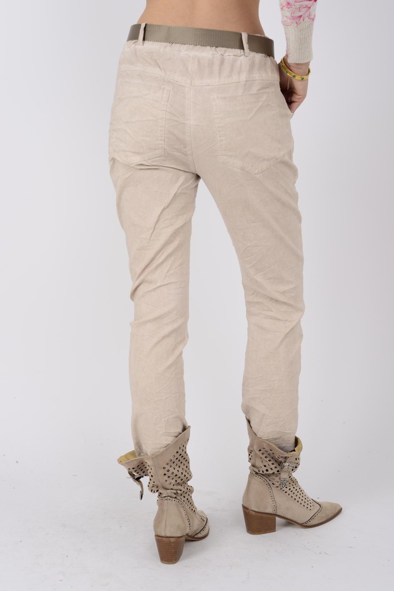 21668 KEMER DETAYLI GABARDİN PANTOLON
