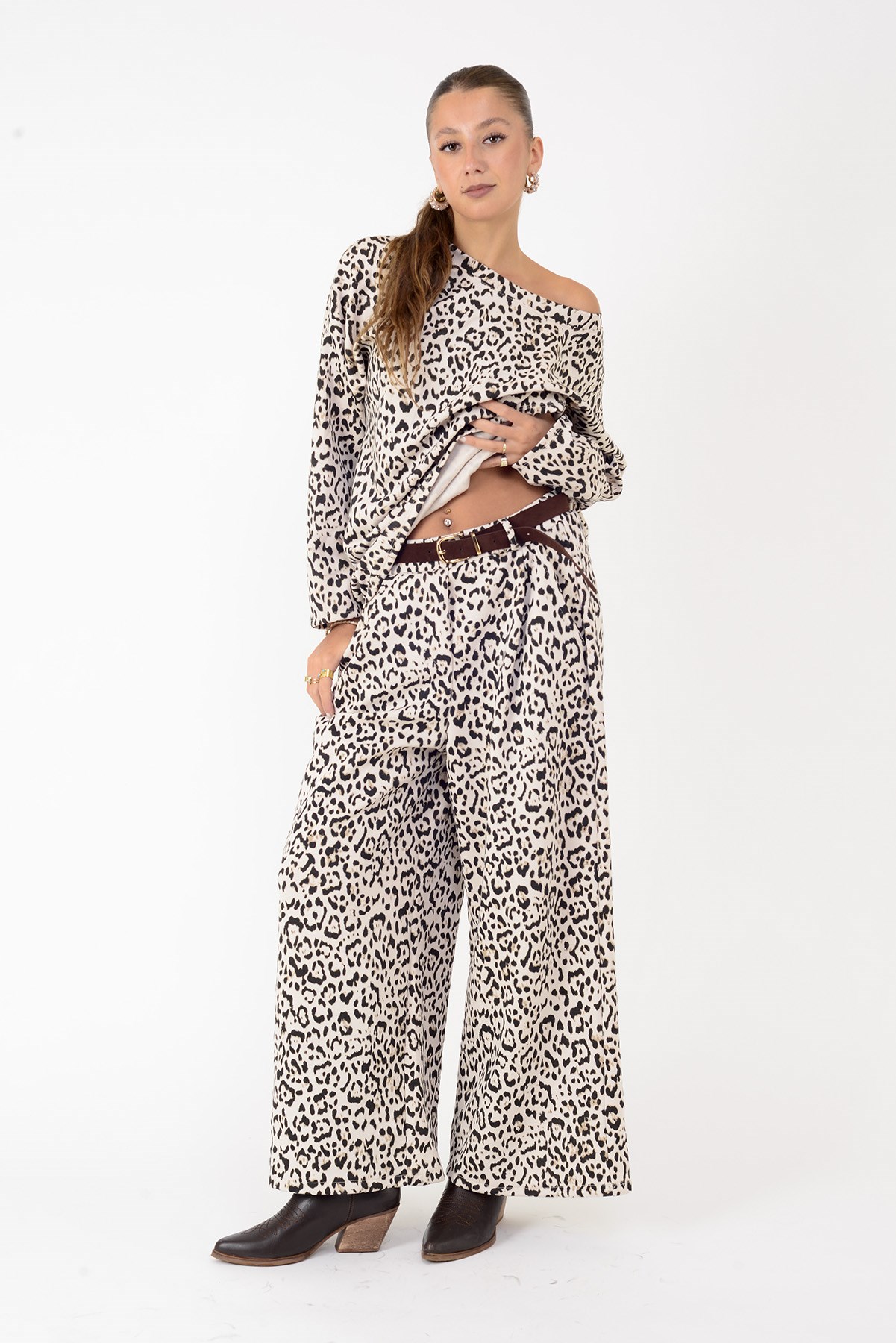 21771 LOVA LEOPAR DESEN 2Lİ TAKIM
