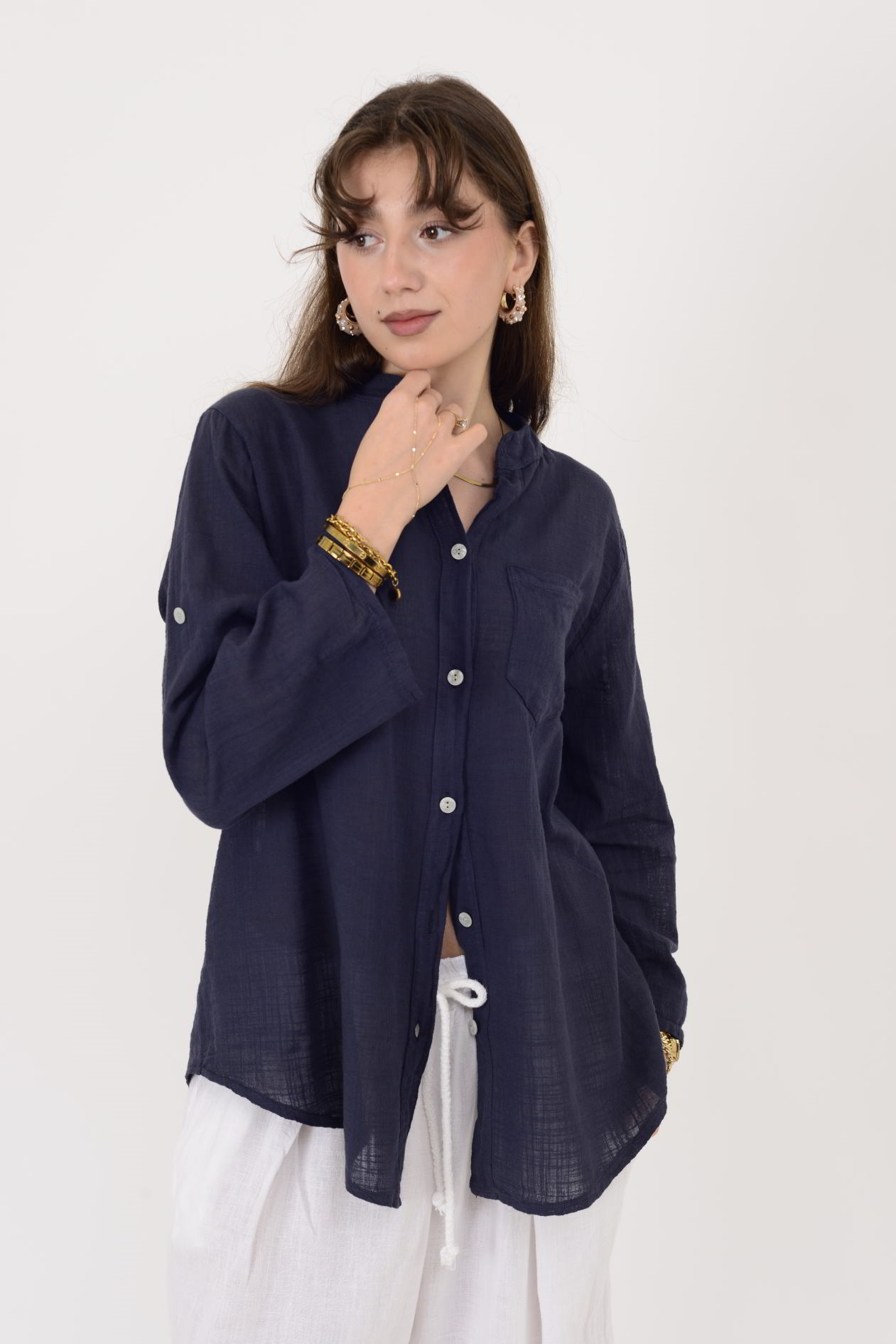 22045 CEP DETAYLI GÖMLEK