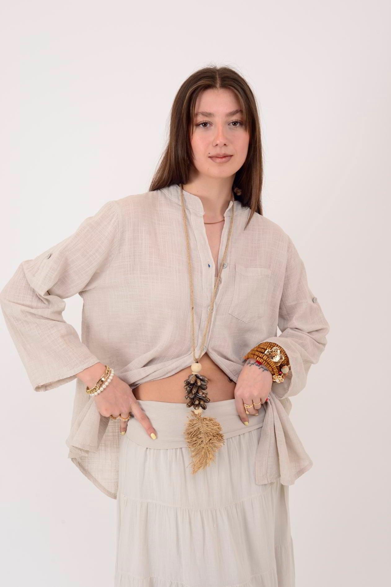 22045 CEP DETAYLI GÖMLEK